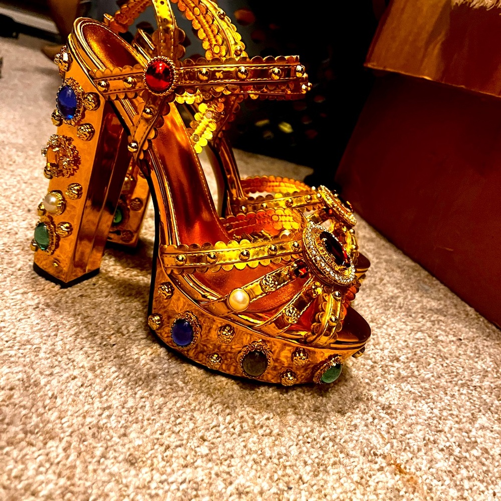 Gem Studded platform sandals